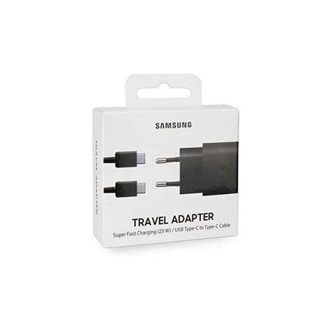 Chargeur Secteur Ultra Rapide Noir Samsung 25w Origine Avec Cable 1m