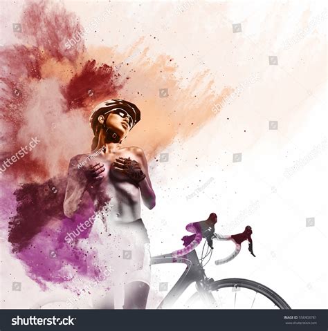 Naked Woman Bicycle Combined Abstract Watercolor Stock Photo 558303781 Shutterstock
