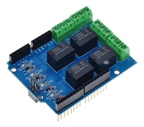 Shield Rele 4 Canales 5v V1 0 Para Arduino Uno R3 MercadoLibre