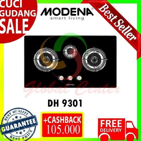 Jual KOMPOR GAS TANAM 3 TUNGKU BUILT IN HOB DH 9301 90 CM FREE