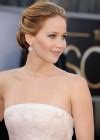 Jennifer Lawrence in in long white dress at Oscars 2013 -12 | GotCeleb