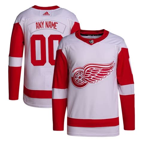 Detroit Red Wings Away Primegreen Custom Jersey White Jersey Teams