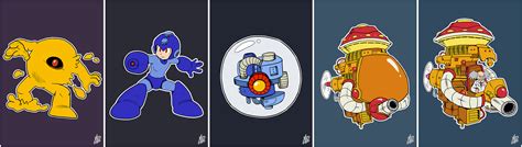 Daily Rockman - Rockman 1 Bosses by IanDimas on DeviantArt