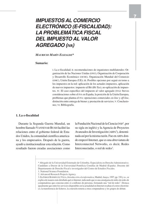 PDF Impuestos al comercio electrónico e fiscalidad la problemática