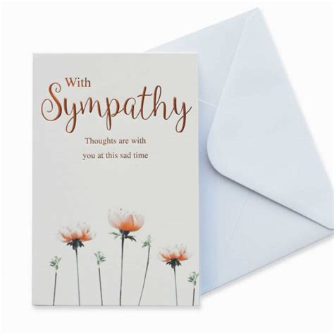 Sympathy Card With Flowers