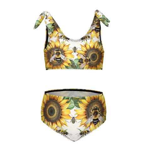 Bee Daisy Flower Girl S Piece Bikini Set Beach Sport Swimsuit Swimwear Y Cm Walmart