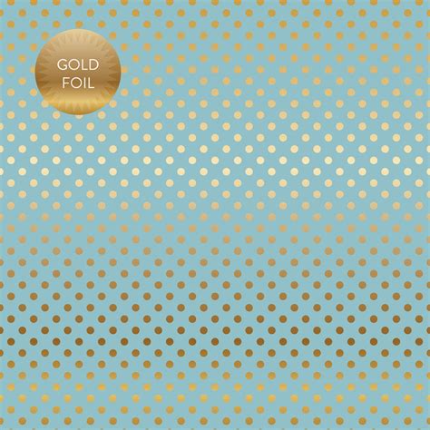 Bluebell Gold Foil Dot 12x12 Dots And Stripes Cardstock The 12x12