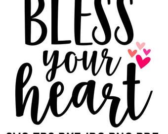 Bless your heart svg | Etsy