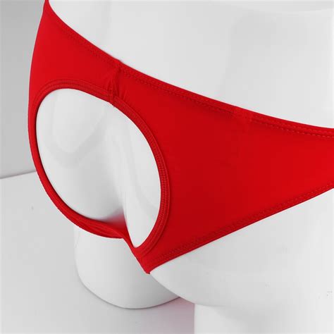 Erotic Men Sexy See Through Briefs Open Crotch T Back Thong Lingerie Panties EBay