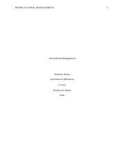 Order Intercultural Management Docx Intercultural Management