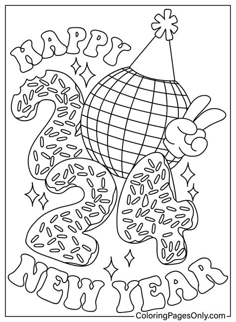 22 Happy New Year 2024 Coloring Pages ColoringPagesOnly New