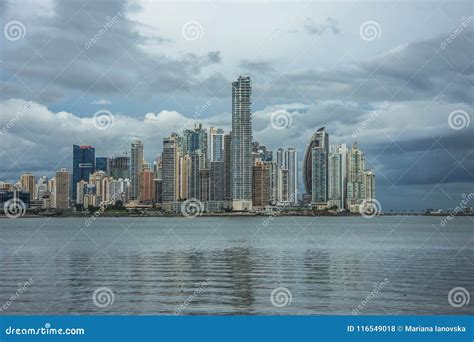 Panoramic View Of Panama City Skyline Stock Photo Image Of Coast