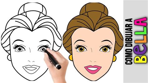 Como Dibujar A Bella Princesa De Disney Belle Dibujos Fáciles Para