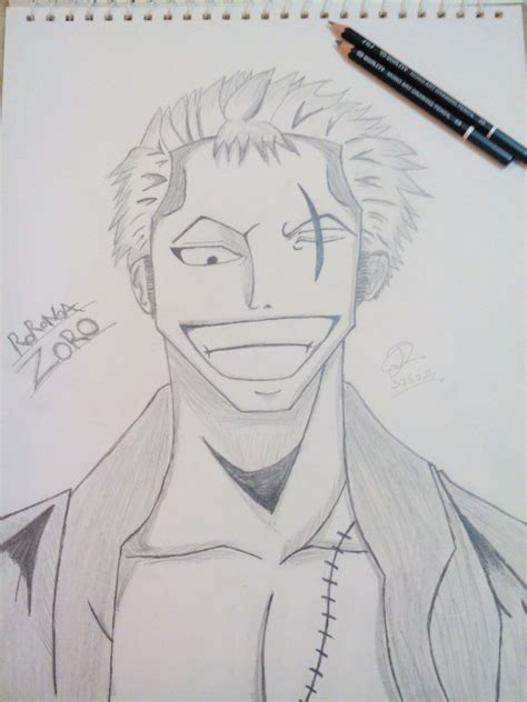 Roronoa Zoro From One Piece Sketches Roronoa Zoro Male Sketch