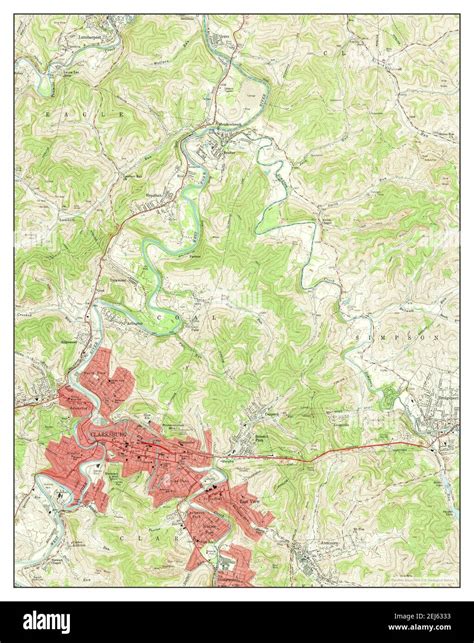 Map of clarksburg virginia hi-res stock photography and images - Alamy