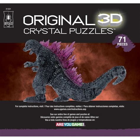 Bepuzzled Godzilla Ultra Deluxe 3d Crystal Puzzle For Godzilla Lovers Collectors And Puzzlers