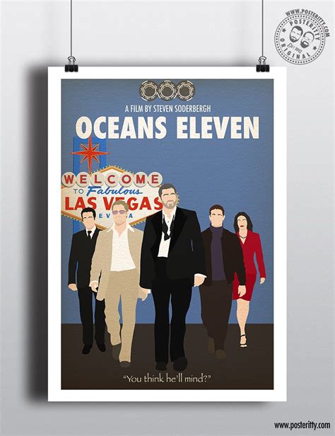 Oceans Eleven - Minimal Movie Poster — Posteritty | Minimalist movie ...