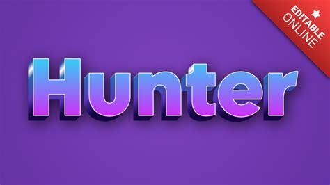 Hunter | Text Effect Generator | TextStudio