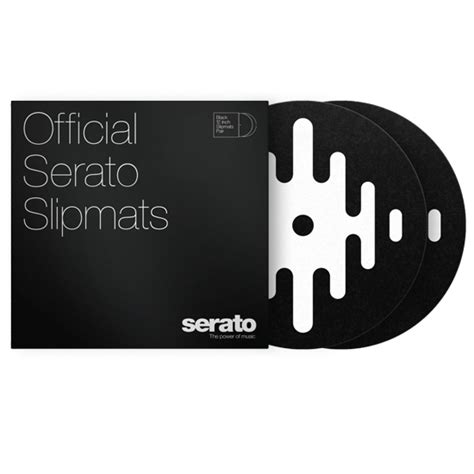 Serato Dj Pro Logo Mats Pair White On Black