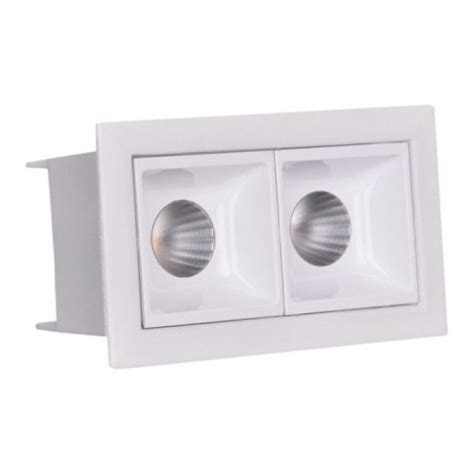 Luminária de Embutir Linear Downlight Branco Retangular LED 4W 2700K