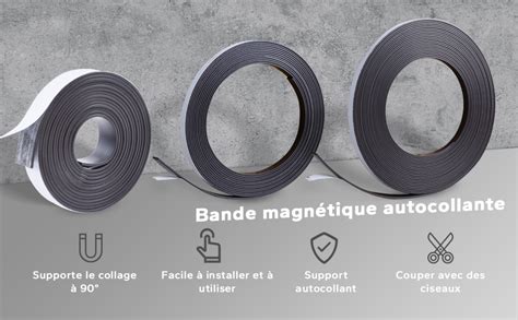 OCEUMAOA Bande Magnetique Adhesive Bande Aimantée Autocollante