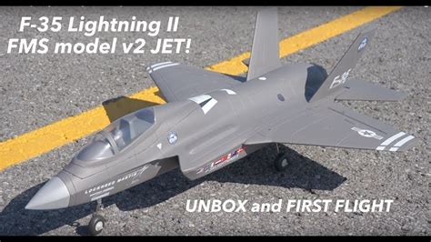 Fms F Lightning Ii Mm Edf Jet V Unboxing And First Flight Fail