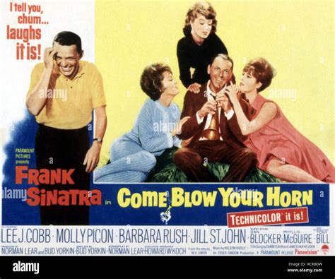 Come Blow Your Horn Barbara Rush Phyllis Mcguire Frank Sinatra Jill St John 1963 Stock