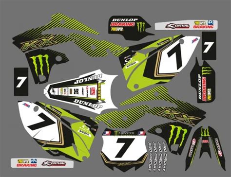 Graphic Kit Kawasaki 250 KXF 2013 2016 Monster Kitdeco Moto Fr