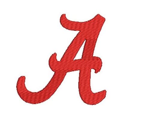 Alabama A Script Embroidery Design 2 Instant Download - Etsy