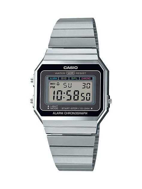 Casio Mens Slim Digital Stainless Steel Watch