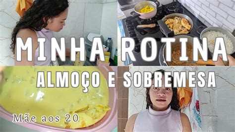 VLOG DO MEU DIA COZINHANDO COMIGO FIZ ALMOÇO E UMA SOBREMESA DE