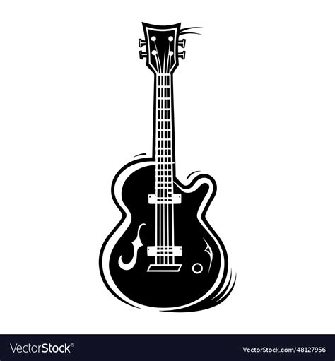 Guitar silhouette Royalty Free Vector Image - VectorStock