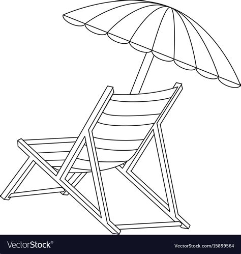 Isolated Beach Chair Royalty Free Vector Image