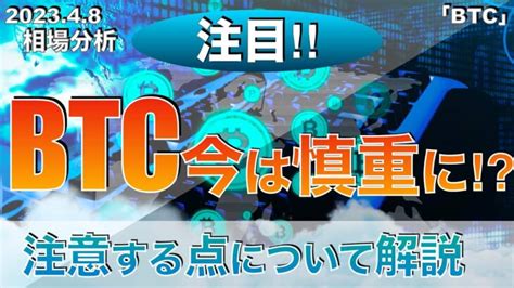 【btc】ビットコイン今は慎重に⁉︎注意するポ点について解説（2023年4月8日 相場分析） │ 金融情報のまとめ