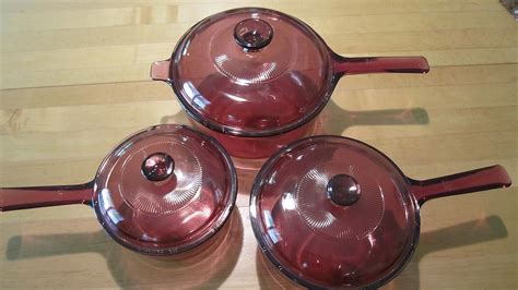 Amazon 6 Piece Set Corning Visions Visionware Cranberry Sauce