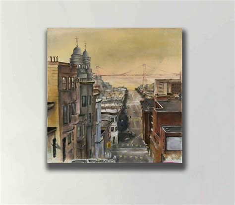 San Francisco Original Oil Painting on Canvas,contemporary USA Painting ...