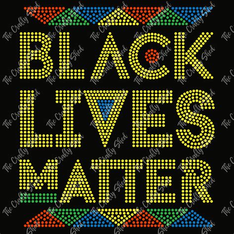 Black Lives Matter Colors Rhinestone Transfer The Crafty Shed