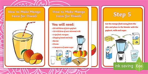 Mango Lassi Diwali Recipe Cards Profesor Hizo Twinkl