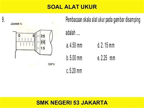 Contoh Soal Alat Ukur Lembar Edu