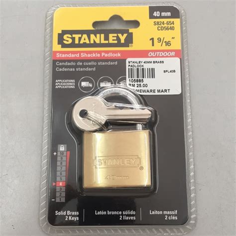 Stanley Brass Padlock 40mm