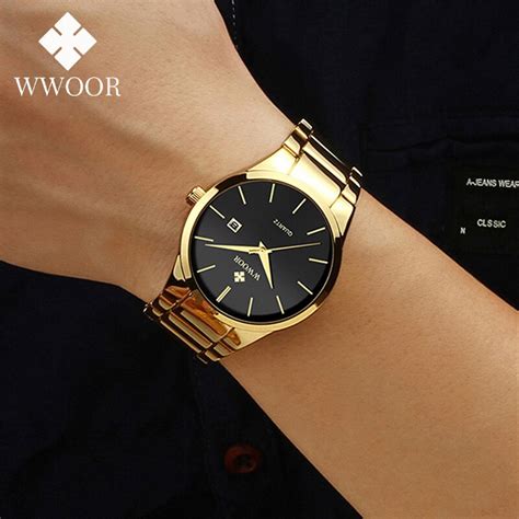 Simple Style Watches For Men Quartz Stainless Steel Clock Wwoor Mens