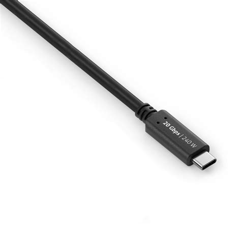 Premium Usb4 Gen2x2 Usb C Cable 20gbps 240w 4k60 100m Black Purelink English