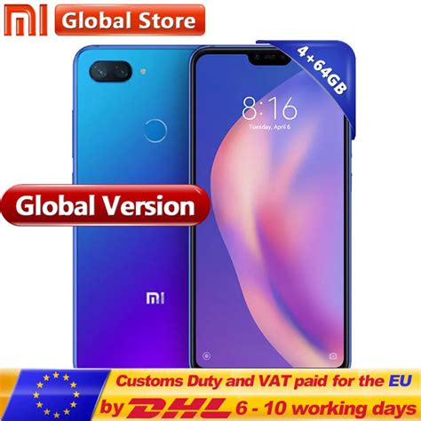 Versión Global Xiaomi mi 8 Lite 4 GB RAM 64 GB ROM teléfono móvil 6 26