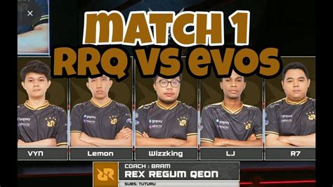 El Clasico Rrq Vs Evos Match Mpl S Youtube