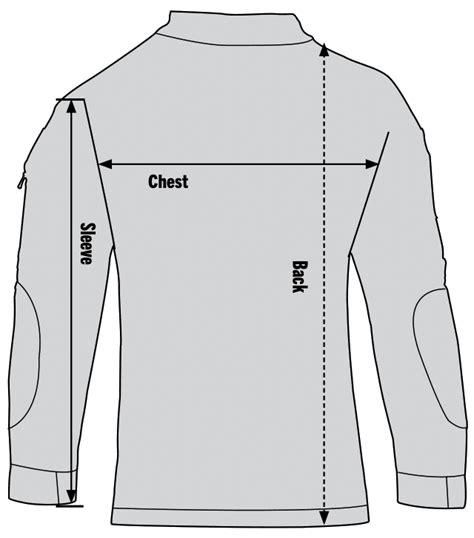 Rothco Military Combat Shirt Size Chart