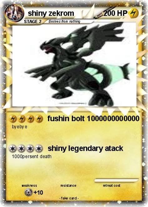 Pokémon shiny zekrom 6 6 - fushin bolt 1000000000000 - My Pokemon Card