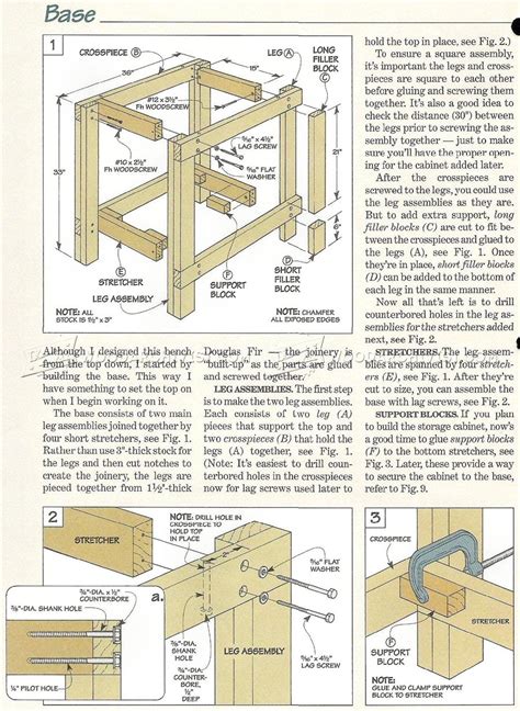 Small Workbench Plans • WoodArchivist