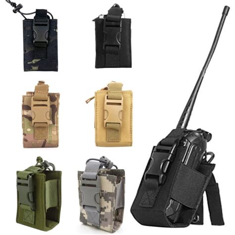 Military Tactical Walkie Talkie Holder Molle Radio Pouch Airsoft