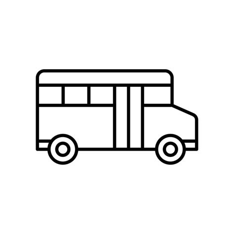 school bus outline icon 12804773 Vector Art at Vecteezy