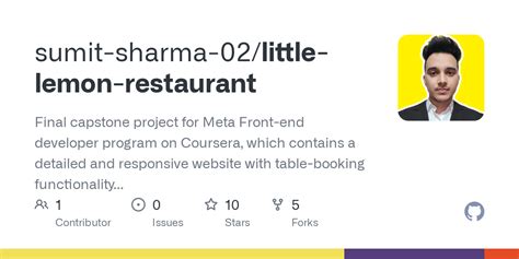 GitHub - sumit-sharma-02/little-lemon-restaurant: Final capstone ...